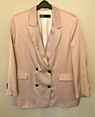 zara satin blazer