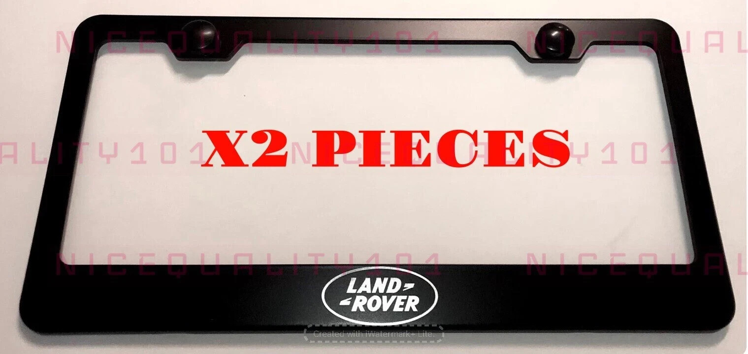 X2 Land Rover Laser Engraved Etched Stainless Steel License Plate Frame Holder