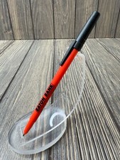 Vintage Eaton Bank Promotional Red Ballpoint Pen With Black Cap CO