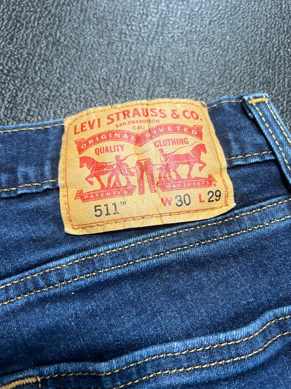 Men's Levi's 511 Slim Fit Jeans 30x29 (ACTUAL 30x28) Stretch Blue Dark