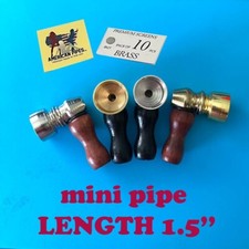 American Pipes™️ Set 4 Pipe da fumo tabacco legno metallo con 10 schermi ottone