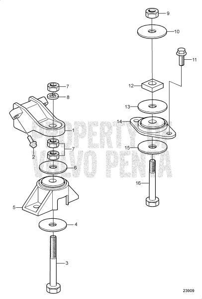 Volvo Penta Front Motor Mount Kit. Replaces #3853805, 21740808 | eBay