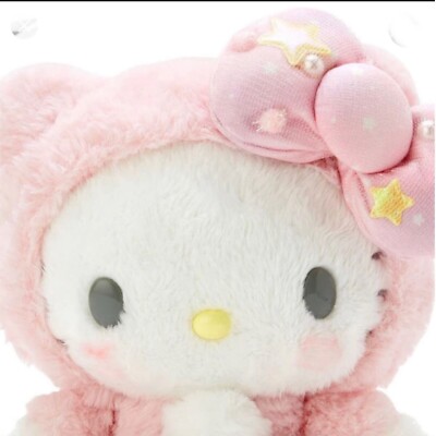 Sanrio Cute 9  Kawaii Hello Kitty Moon & Stars Pajamas Soft Fluffy Plush Gift
