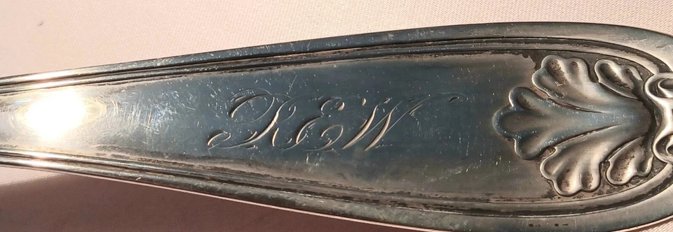 Монета серебряный оливковый узор от Jaccard & Co. Сент-Луис большой суп ковш-13" - Изображение 2 из 3