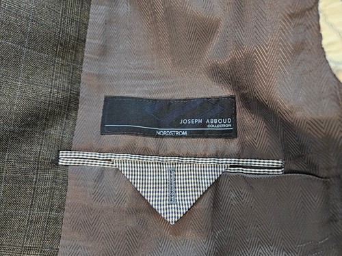 Joseph Abboud 2 Button 2Pc Set Gray Suit 46L Jacket 41x32 Pants Loro Piana Wool - Picture 14 of 24