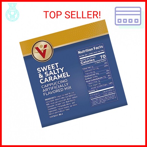 Victor Allen's Coffee Sweet and Salty Caramel Flavored Cappuccino Mix, 42 Count, - 第 2/2 張圖片