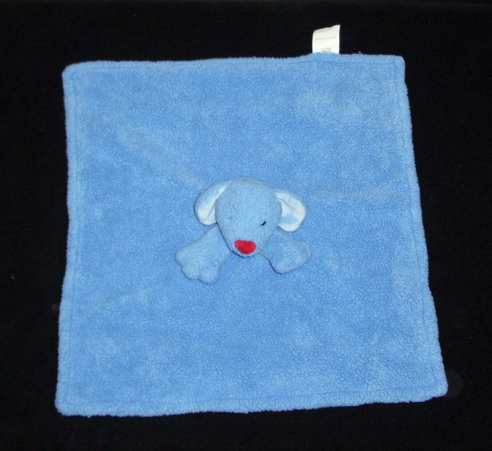 Pottery Barn Kids Blue Max Puppy Dog Baby Blanket Red Nose Thumb