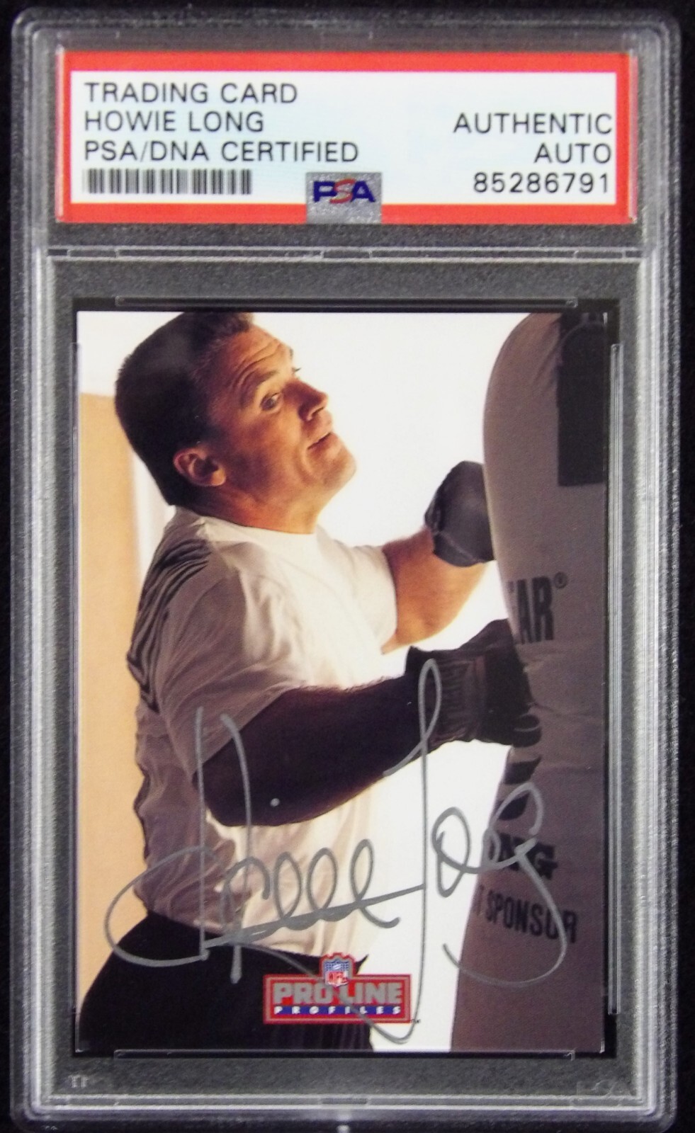 Howie Long Autographed Signed Oakland Raiders Raiders 1992 Pro Line Profiles Card #394 PSA Authenticated 