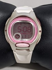 Casio Illuminator Day Date Alarm Chrono 35 mm Case White Band Digital Watch