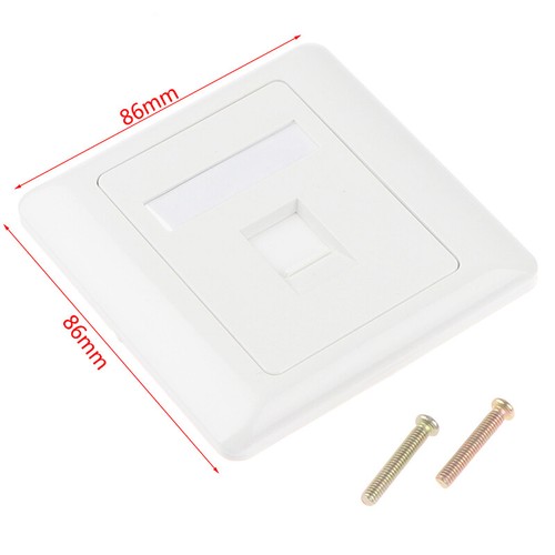 86 Type Single Port RJ45 Wall Flat Face Plate Ethernet Network Socket Panel TX - Bild 3 von 10