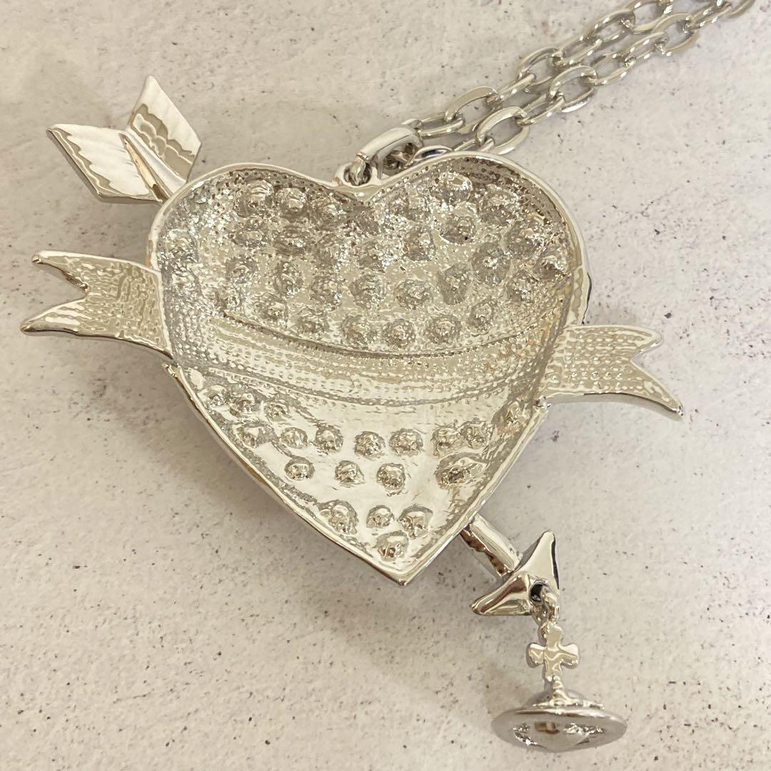 Vivienne Westwood｜ハートアローネックレス　ピンク Vivienne Westwood Necklace Heart Arrow Pink w/drawstring