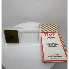 Vintage SIGO Time Machine Quartz Alarm Clock Vintage Retro Desk Decor Gold Tone