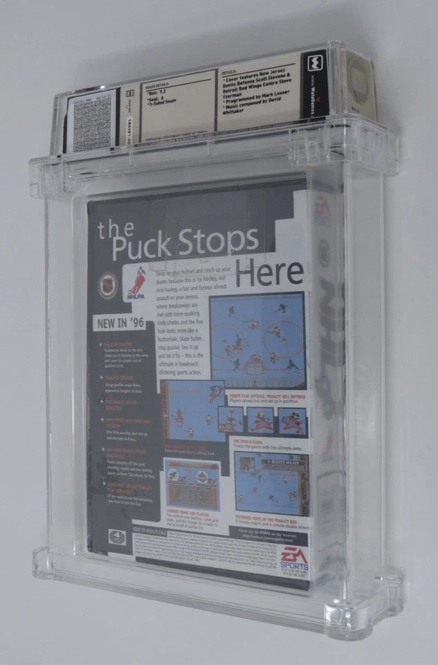 New NHL '96 Hockey Sega Genesis Factory Sealed Video Game Wata Graded 9.2 A - Image 2 of 4