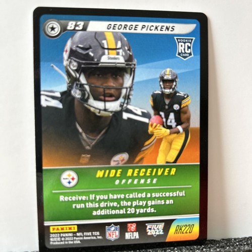 2020 Panini ๐ NFL Five TCG GEORGE PICKENS SP RC Pittsburgh Steelers Rookie - Picture 8 of 13