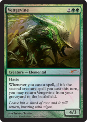 1x Vengevine - World Magic Cup Qualifier Promo - (Light Play) Unique & Misc Prom