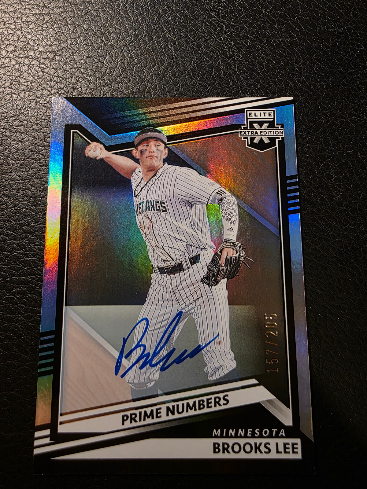 2022 Panini Elite Extra Edition Brooks Lee Prime numbers A Auto 157/205