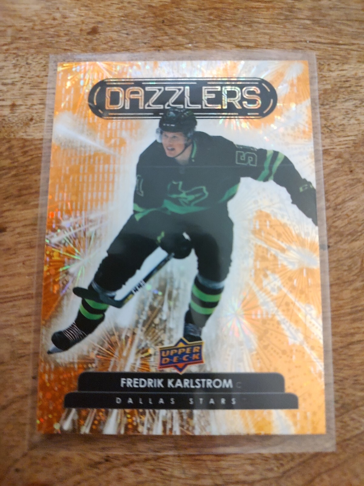 2022-23 Upper Deck Series 2 - Dazzlers Orange #DZ-58 Fredrik Karlstrom (RC)