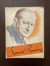Sigmund Romberg VINTAGE 1947 Program Book w/ Photos, Stories & Music ~ 16 Pages