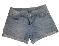 Unisex Light Wash Juniors Size 14 Faded Glory Blue Denim Jean Shorts