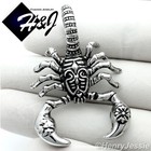 King Tail 3D Charm Pendant*57 Men's Stainless Steel Silver/Black Plated Scorpion