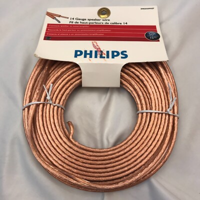 Philips Speaker Wire 14 Gauge High Performance Wire 50 Foot NEW