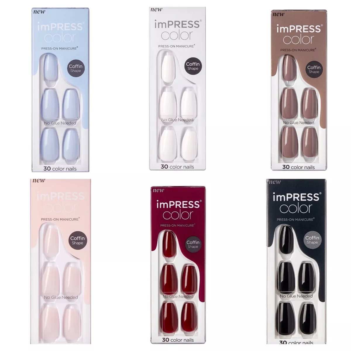 Kiss ImPress Press-On Manicure Color Nails (Pure Fit)Added New