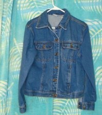 VTG 90  s Bill Blass Denim Trucker Jean Jacket Large Blue Denim