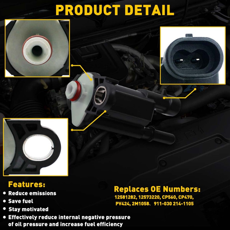 Vapor Canister Purge For Valve 200713 GMC Yukon Sierra 1500 4.8L 5.3L