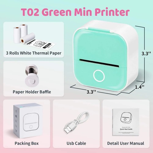 Mini portable thermal label printer home printer for stickers + FREE SHIPPING - Afbeelding 3 van 8