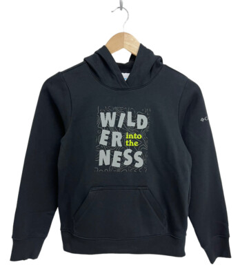 Columbia Unisex Kid's Black Hooded Pullover Sweatshirt Size M (10-12)