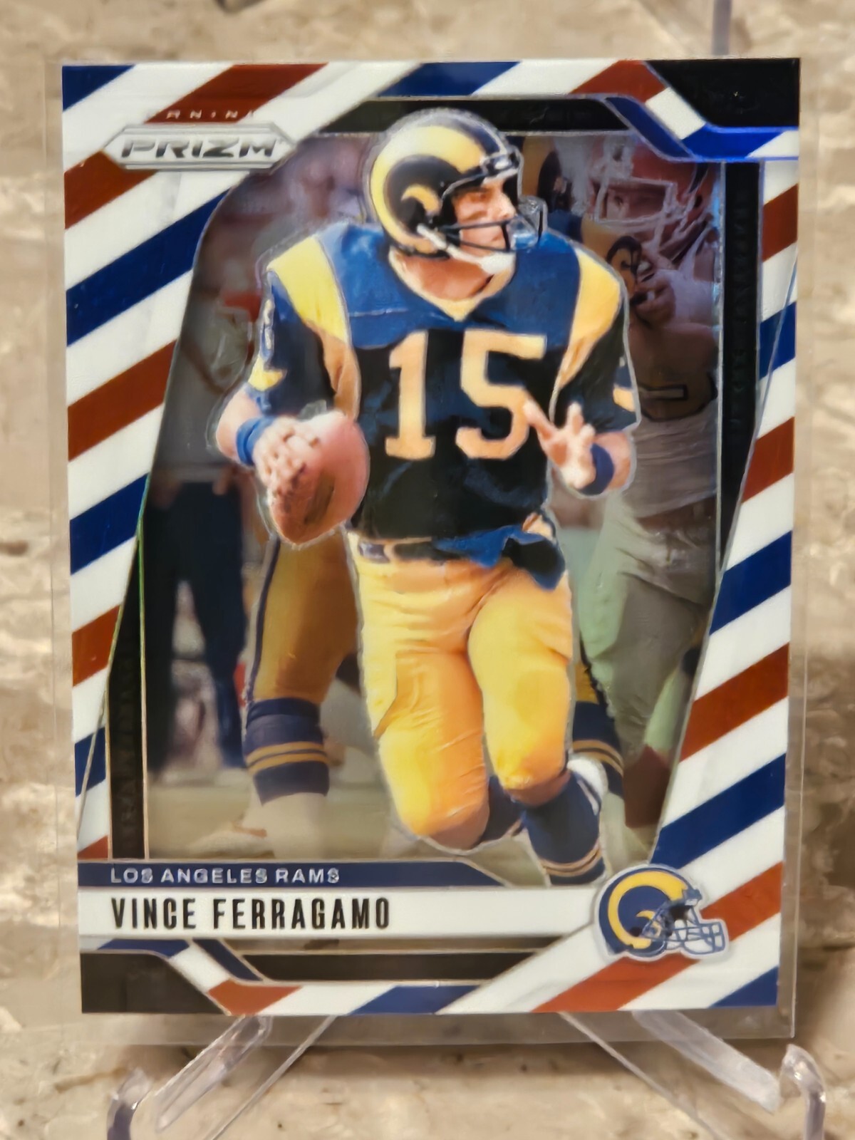 2024 Panini Prizm #174 Vince Feragamo Red White Blue Prizm