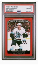 2022-23 OPC Hockey Matty Beniers Marquee Rookie Red Border #568 PSA 10 Gem Mint 