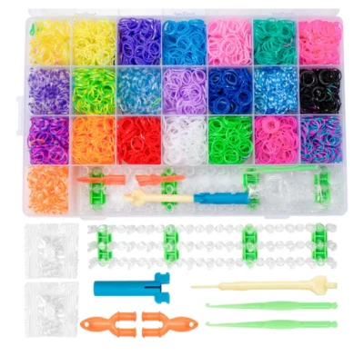 LAOYE Loom Bänder Gummibänder Set für Armbänder Kinderarmbänder