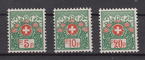 RA25174/ SWITZERLAND – FRANCHISE – Y&T # F10A / F12A COMPLETE MINT MH – CV 135 $