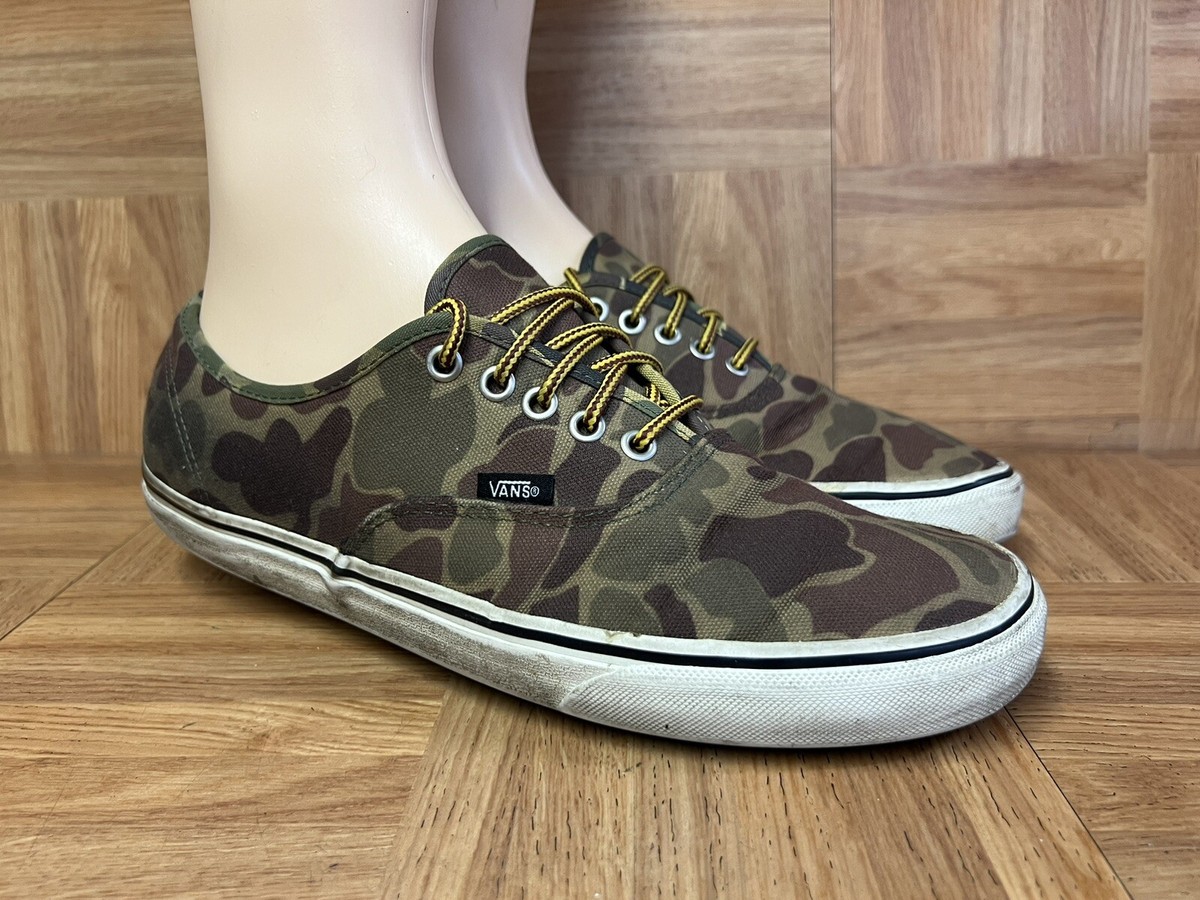 Emerica Lace Up Camo Skate Sneaker Men\'s Shoes Low Sz 11 Green Brown Camouflage Camo High Top Shoes, Green Camouflage Black Lace up Sneakers  main image 4