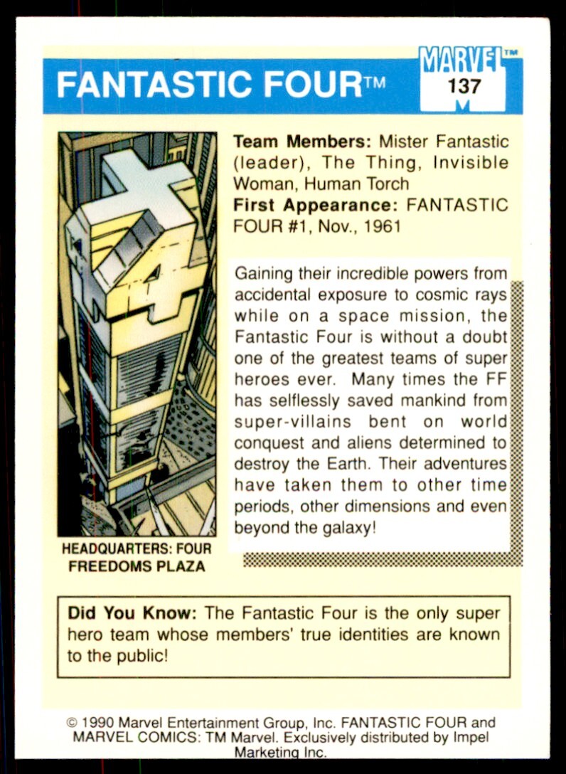 1990 MARVEL COMICS* FANTASTIC FOUR #137 | eBay