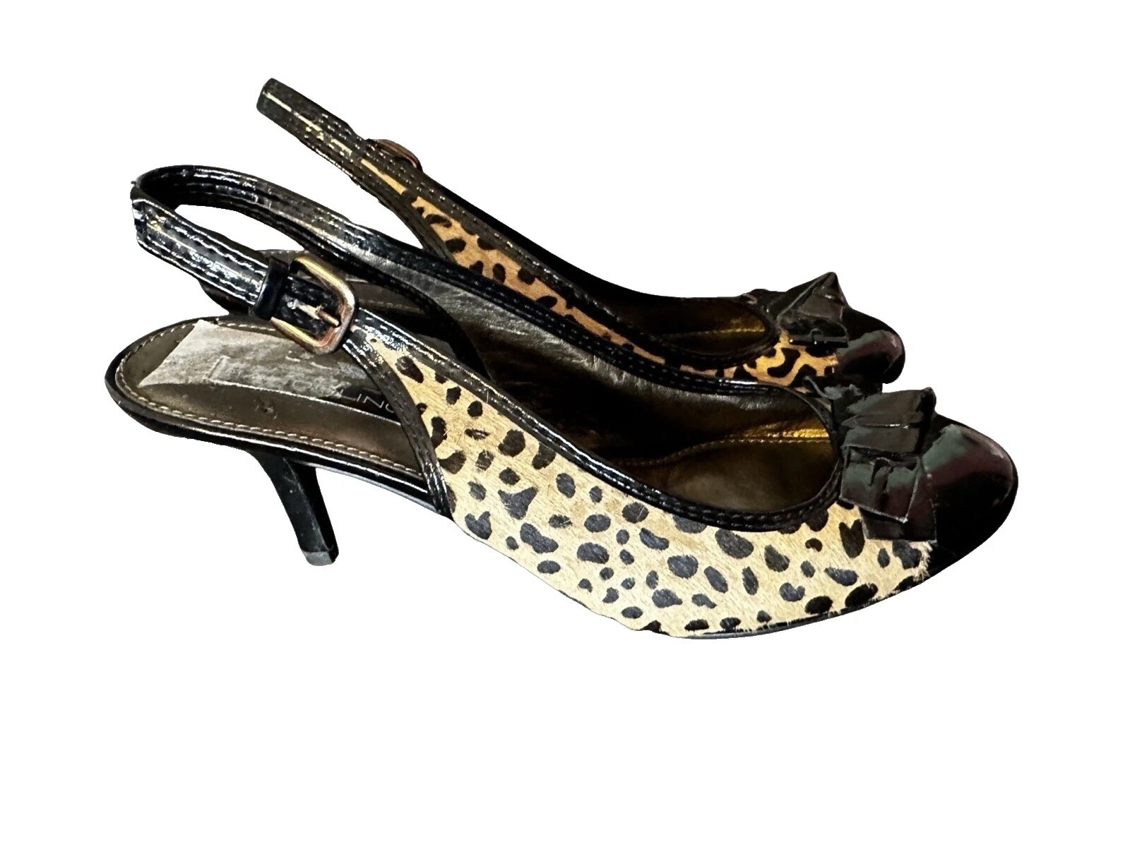 Tacones superiores de cuero con estampado de animales Bandolino para mujer