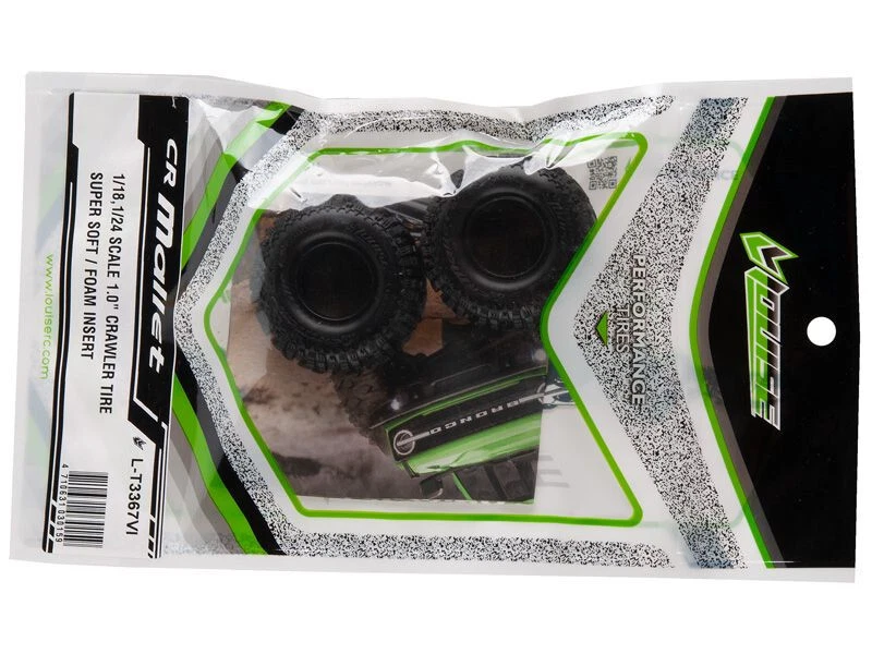 Louise CR-MALLET 1.0 Reifen + Einlage Supersoft (2) Mini-Crawler TRX-4M SCX24 - Bild 4 von 4