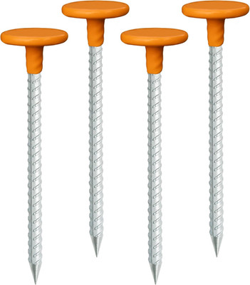 12 Inch Long Rebar Survey Marker Stakes,1.4 LB Heavy Duty Galvanized Steel Prope