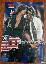 Aerosmith Steven Tyler & Joe Perry 1990s Metal Edge Poster Music Magazine 20x30