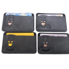 Personalized Leather Bat Wallet Superhero Mask Card Holder Heroic ID Wallet