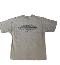 VTG 90s Hang Loose Hawaii Single Stitch Cotton T-Shirt USA Made Size Mens XL Tan