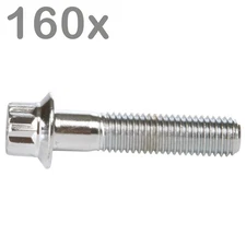 160  split rim bolts M7x32 Steel chrome for BBS Rial Schmidt O.Z. Dynatech Carli