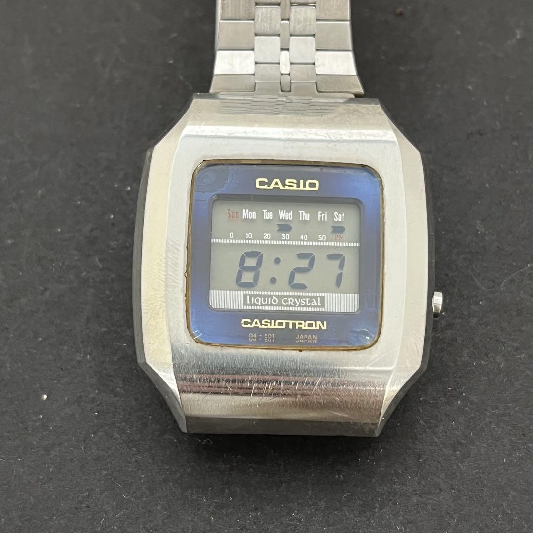 Casio Casiotron 70s Rare Digital Watch Blue/Silver 38mm Used | eBay