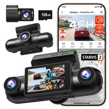 REDTIGER 4 Channel 360  View Dash Cam, Dual STARVIS 2, 2.5K 2 1080P 2 Dashcam...