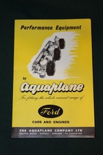 Aquaplane Performace Equipment Ford Cars & Engines 1960's