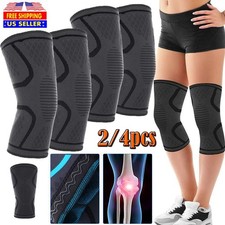 2/4-Pack Knee Sleeve Compression Brace Support Sport Joint Pain Arthritis Relief