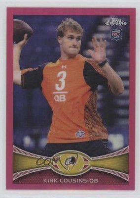 2012 Topps Chrome BCA Pink Refractor 76/399 Kirk Cousins #146 Rookie RC 0ad