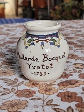 Digoin Sarreguemines Mustarde Bocquet Yvetot Pot French Faience Jar