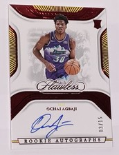 Ochai Agbaji 2022-23 Panini Flawless Rookie Autographs Ruby /15